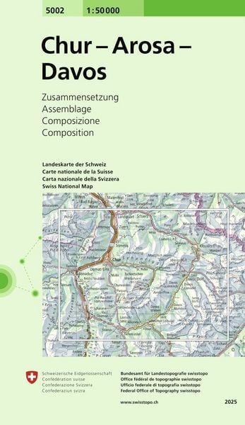 Produktbild: Swisstopo 1 : 50 000 Chur - Arosa - Davos