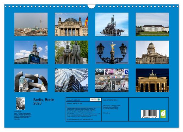 Produktbild: Berlin, Berlin 2026 (Wandkalender 2026 DIN A3 quer), CALVENDO Monatskalender
