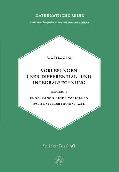 Produktbild: Vorlesungen &uuml;ber Differential- und Integralrechnung