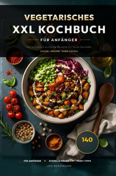 XXL Kochbuch-Reihe / Vegetarisches XXL Kochbuch für Anfänger, Taschenbuch von Leo Bergmann, Epubli, 9783565357499