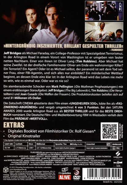 Produktbild: Arlington Road (Filmjuwelen)