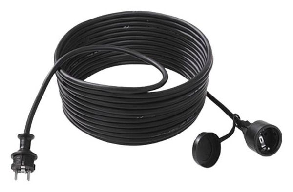 Produktbild: Bachmann 343.170 Strom Verl&auml;ngerungskabel 16A Schwarz 5.00m H05VV-F 3G 1,5mm&sup2;