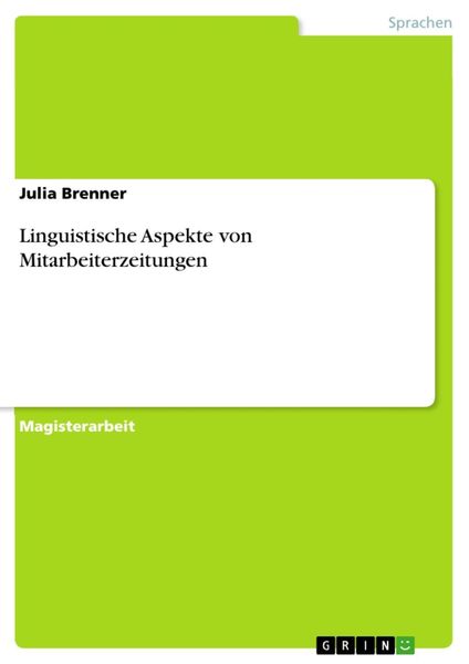 Produktbild: Linguistische Aspekte von Mitarbeiterzeitungen