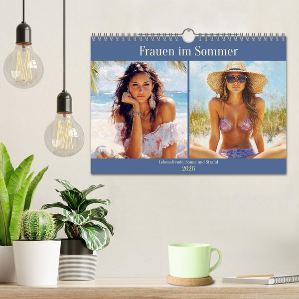 Produktbild: Frauen im Sommer. Lebensfreude, Sonne und Strand (Wandkalender 2026 DIN A4 quer), CALVENDO Monatskalender