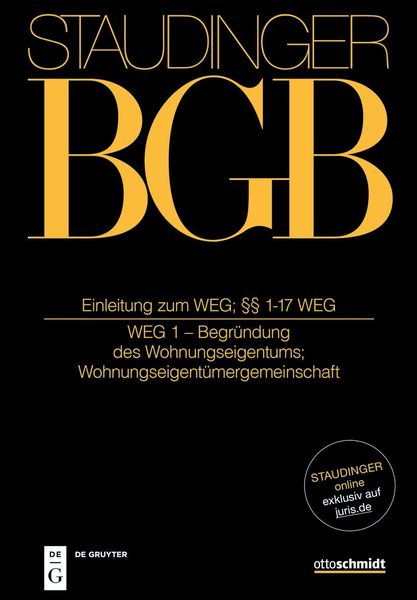 Produktbild: Einleitung zum WEG; &sect;&sect; 1-17 WEG