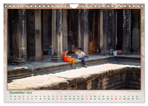 Produktbild: Kambodscha, Angkor Thom, Angkor Wat und Bayon (Wandkalender 2026 DIN A4 quer), CALVENDO Monatskalender