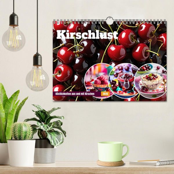 Produktbild: Kirschlust - K&ouml;stlichkeiten aus und mit Kirschen (Wandkalender 2026 DIN A4 quer), CALVENDO Monatskalender