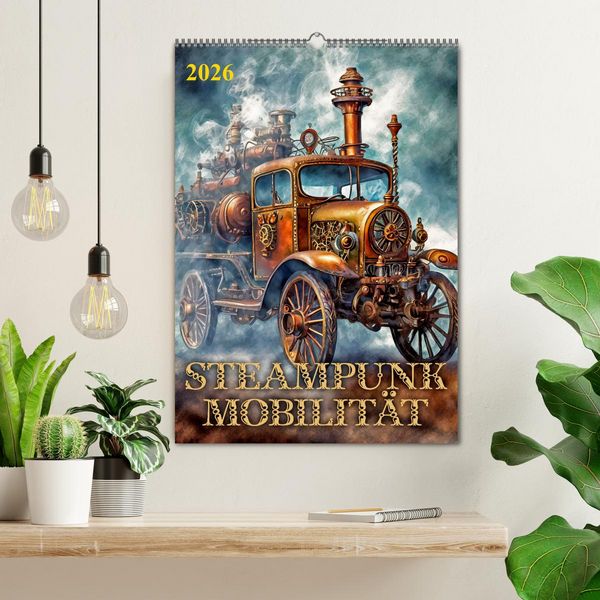 Produktbild: Steampunk Mobilit&auml;t (Wandkalender 2026 DIN A2 hoch), CALVENDO Monatskalender