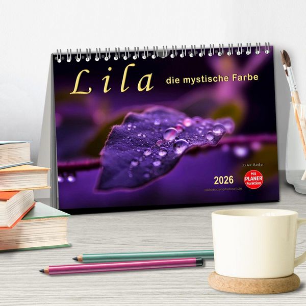 Produktbild: Lila - die mystische Farbe (Tischkalender 2026 DIN A5 quer), CALVENDO Monatskalender