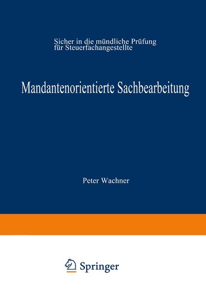 Produktbild: Mandantenorientierte Sachbearbeitung