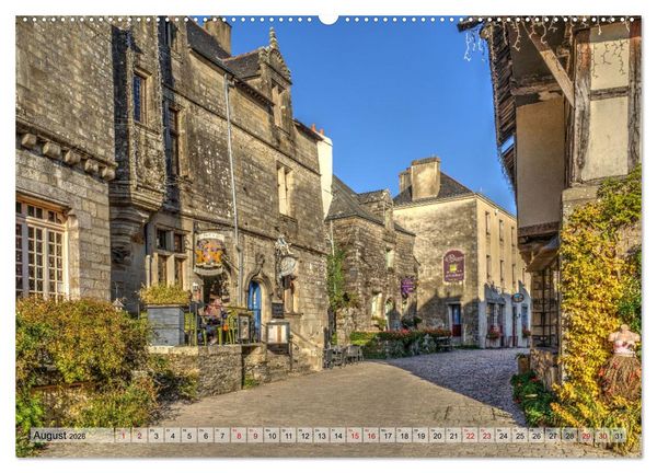 Produktbild: Rochefort-en-Terre, das Reiseziel in der Bretagne (hochwertiger Premium Wandkalender 2026 DIN A2 quer), Kunstdruck in Hochglanz
