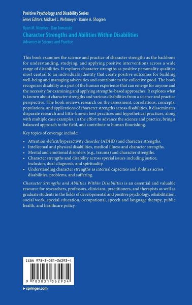 Produktbild: Character Strengths and Abilities Within Disabilities