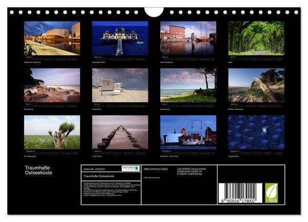 Produktbild: Traumhafte Ostseek&uuml;ste (Wandkalender 2026 DIN A4 quer), CALVENDO Monatskalender