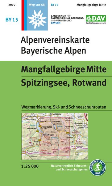 Produktbild: Alpenvereinskarte Bayrische Alpen Blatt 15 Mangfallgebirge M
