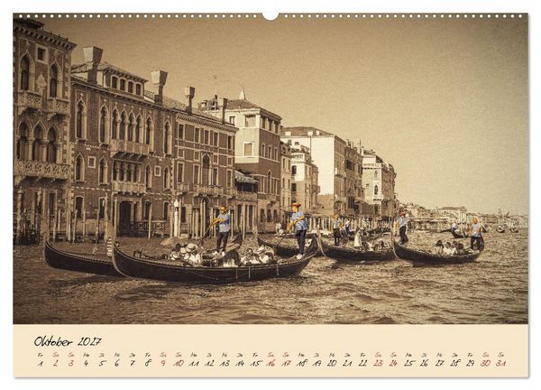 Produktbild: Venedig Seppia e tinta (hochwertiger Premium Wandkalender 2027 DIN A2 quer), Kunstdruck in Hochglanz