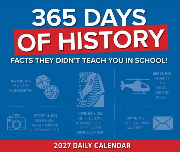 365 Days of History 2027 5.4 X 6.2 Box Calendar