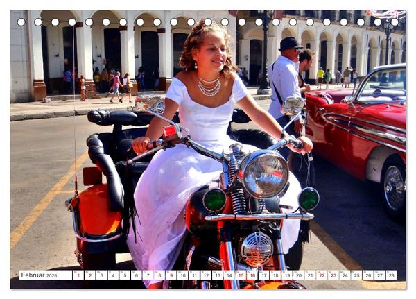 Produktbild: Harley-Davidson - Eine Kultmarke in Kuba (Tischkalender 2025 DIN A5 quer), CALVENDO Monatskalender