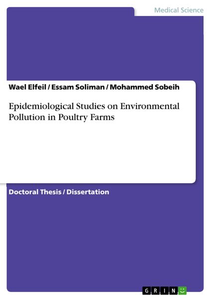 Produktbild: Epidemiological Studies on Environmental Pollution in Poultry Farms
