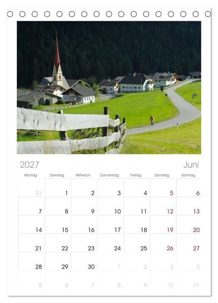 Produktbild: Tischplaner 2027 - Alpenp&auml;sse auf dem Rennrad Vol. 1 (A5 Tischkalender zum Aufstellen) CALVENDO