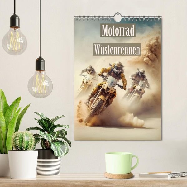 Produktbild: Motorrad W&uuml;stenrennen (Wandkalender 2026 DIN A4 hoch), CALVENDO Monatskalender