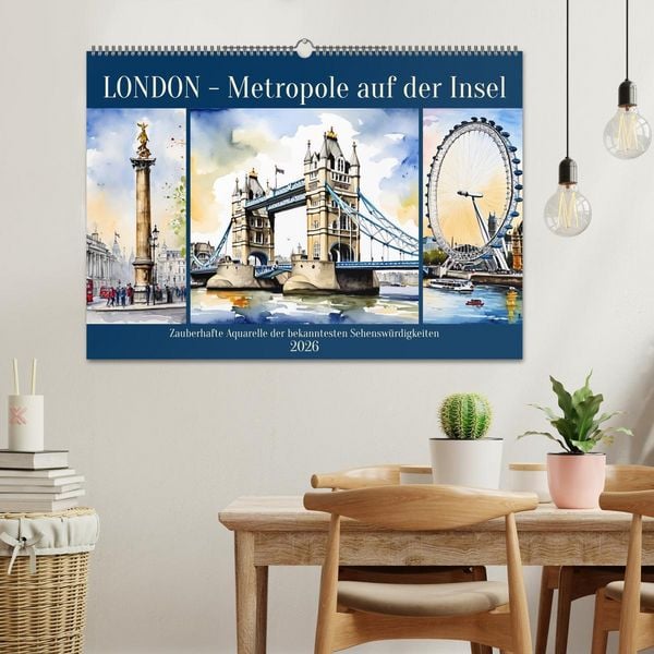 Produktbild: London - Metropole auf der Insel (Wandkalender 2026 DIN A2 quer), CALVENDO Monatskalender