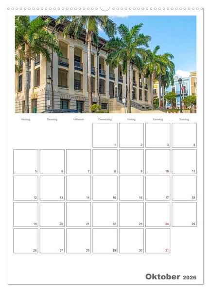 Produktbild: San Juan - Reiseplaner (Wandkalender 2026 DIN A2 hoch), CALVENDO Monatskalender