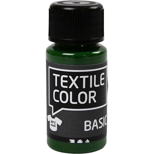 Creativ Company Textilfarbe, Grasgrün, 50 ml, 1 Fläschchen