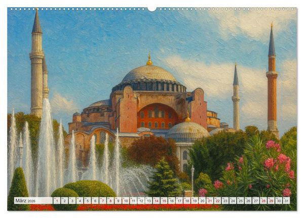 Produktbild: Sehenswertes in Istanbul - Die Sprache der Farben (hochwertiger Premium Wandkalender 2026 DIN A2 quer), Kunstdruck in Hochglanz