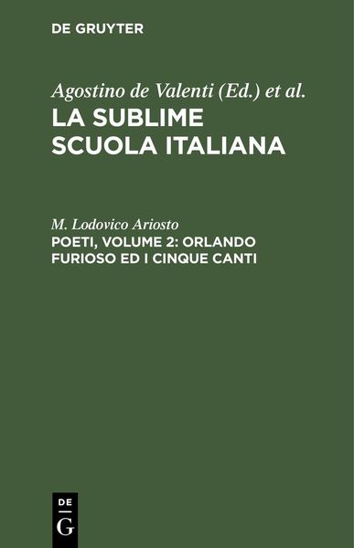 Produktbild: Poeti, Volume 2: Orlando furioso ed i cinque canti