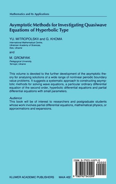 Produktbild: Asymptotic Methods for Investigating Quasiwave Equations of Hyperbolic Type