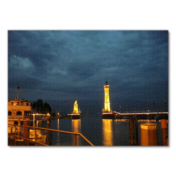 Produktbild: Lais Puzzle Leuchtturm Lindau bei Nacht 1000 Teile