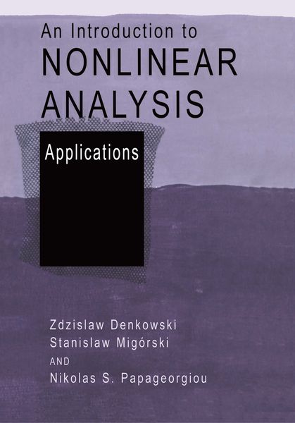 Produktbild: An Introduction to Nonlinear Analysis: Applications