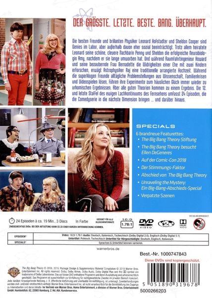 The Big Bang Theory - Staffel 12 [3 DVDs]