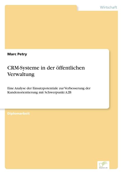 Produktbild: CRM-Systeme in der &ouml;ffentlichen Verwaltung