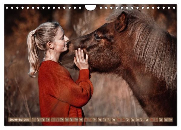 Produktbild: Seelengl&uuml;ck Kalender - Pferde - Charakter, St&auml;rke, Weisheit (Wandkalender 2026 DIN A4 quer), CALVENDO Monatskalender