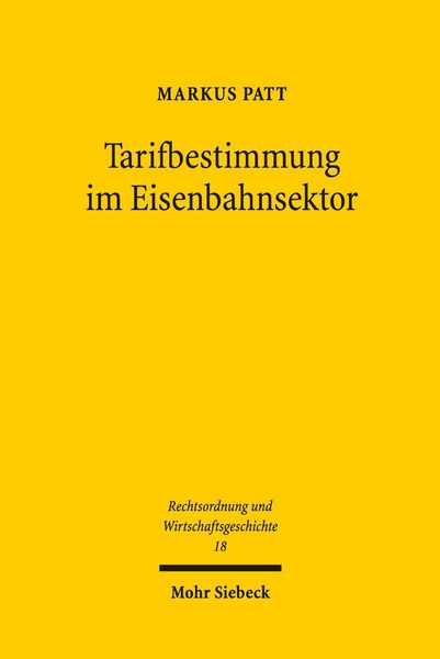 Produktbild: Tarifbestimmung im Eisenbahnsektor