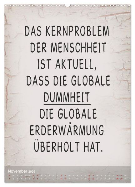 Produktbild: Ziemlich schlecht gelaunt (Wandkalender 2026 DIN A2 hoch), CALVENDO Monatskalender