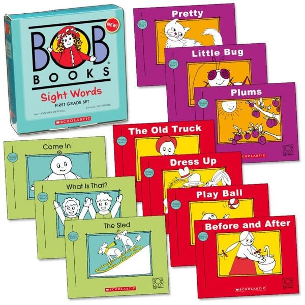 Bob Books - Sight Words First Grade Box Set Decodable Phonics Books, Ages 4 and Up, First Grade, Flashcards (Stage 2: Emerging Reader), Taschenbuch