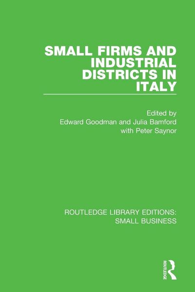 Produktbild: Small Firms and Industrial Districts in Italy