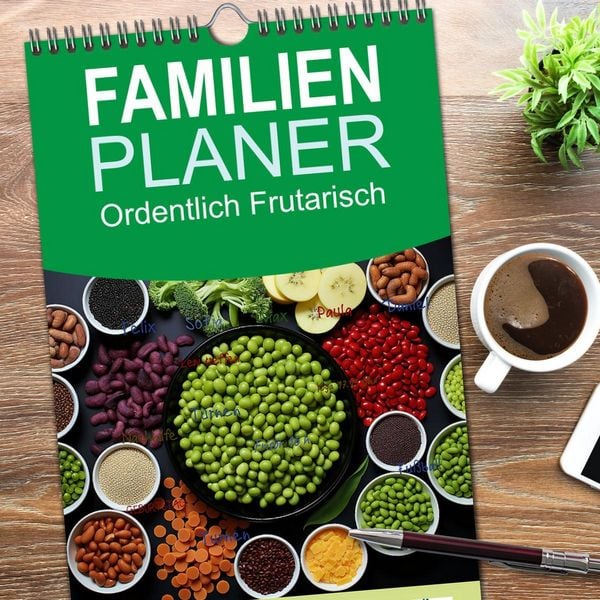 Produktbild: Familienplaner 2026 - Ordentlich Frutarisch mit 5 Spalten (Wandkalender, 21 x 45 cm) CALVENDO