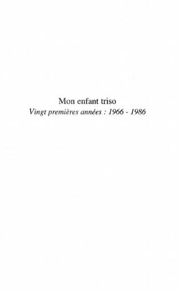 Produktbild: Mon enfant triso