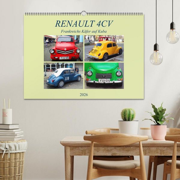 Produktbild: RENAULT 4CV - Frankreichs K&auml;fer auf Kuba (Wandkalender 2026 DIN A2 quer), CALVENDO Monatskalender