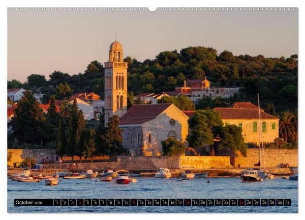 Produktbild: Hvar The sunny Island of Croatia (High Quality Premium Wall Calendar 2026 DIN A2 landscape),CALVENDO 12 Month Wall Calendar