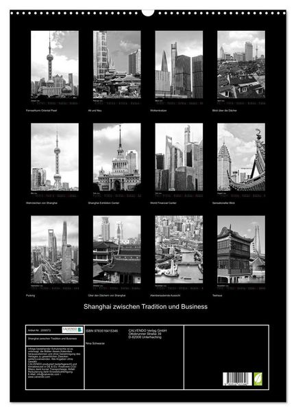 Produktbild: Shanghai zwischen Tradition und Business (Wandkalender 2026 DIN A2 hoch), CALVENDO Monatskalender