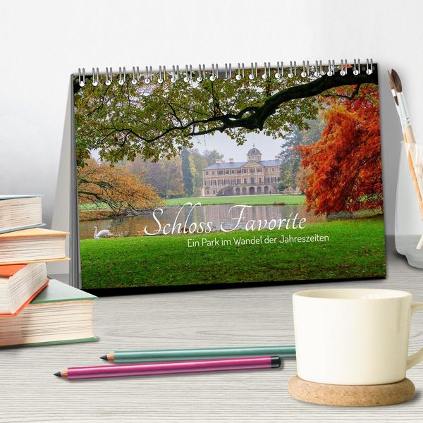 Produktbild: Schloss Favorite &ndash; Ein Park im Wandel der Jahreszeiten (Tischkalender 2026 DIN A5 quer), CALVENDO Monatskalender