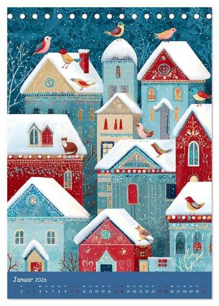 Produktbild: Folk Art Seasons (Tischkalender 2026 DIN A5 hoch), CALVENDO Monatskalender