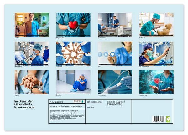 Produktbild: Im Dienst der Gesundheit - Krankenpflege (Wandkalender 2026 DIN A2 quer), CALVENDO Monatskalender