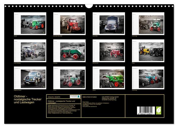 Produktbild: Oldtimer - nostalgische Trecker und Lastwagen (Wandkalender 2026 DIN A3 quer), CALVENDO Monatskalender
