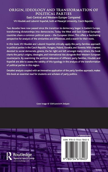 Produktbild: Origin, Ideology and Transformation of Political Parties