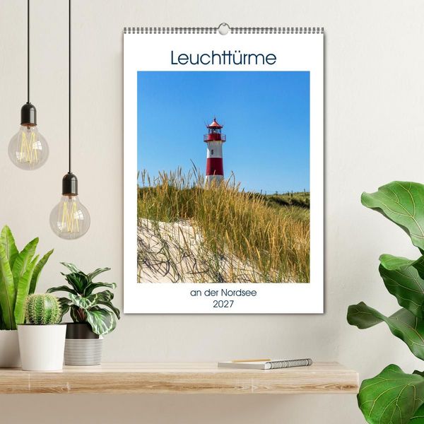 Produktbild: Leuchtt&uuml;rme an der Nordsee (Wandkalender 2027 DIN A2 hoch), CALVENDO Monatskalender